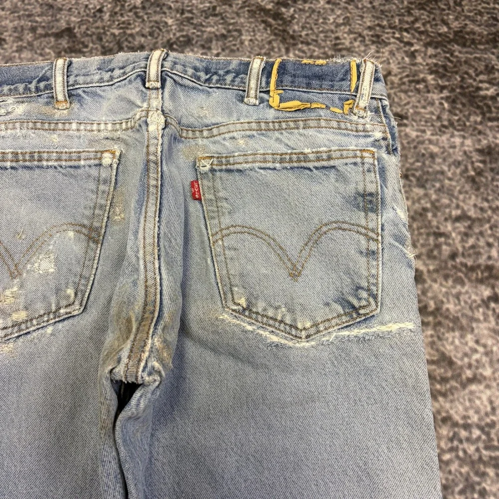 Levi's 517 Bootcut Jeans Mens 36x31 Blue Distressed Western Grunge Vintage Y2K